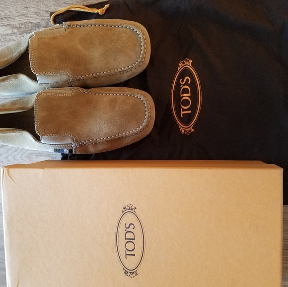 Tod\'s Camel Suede Loafers